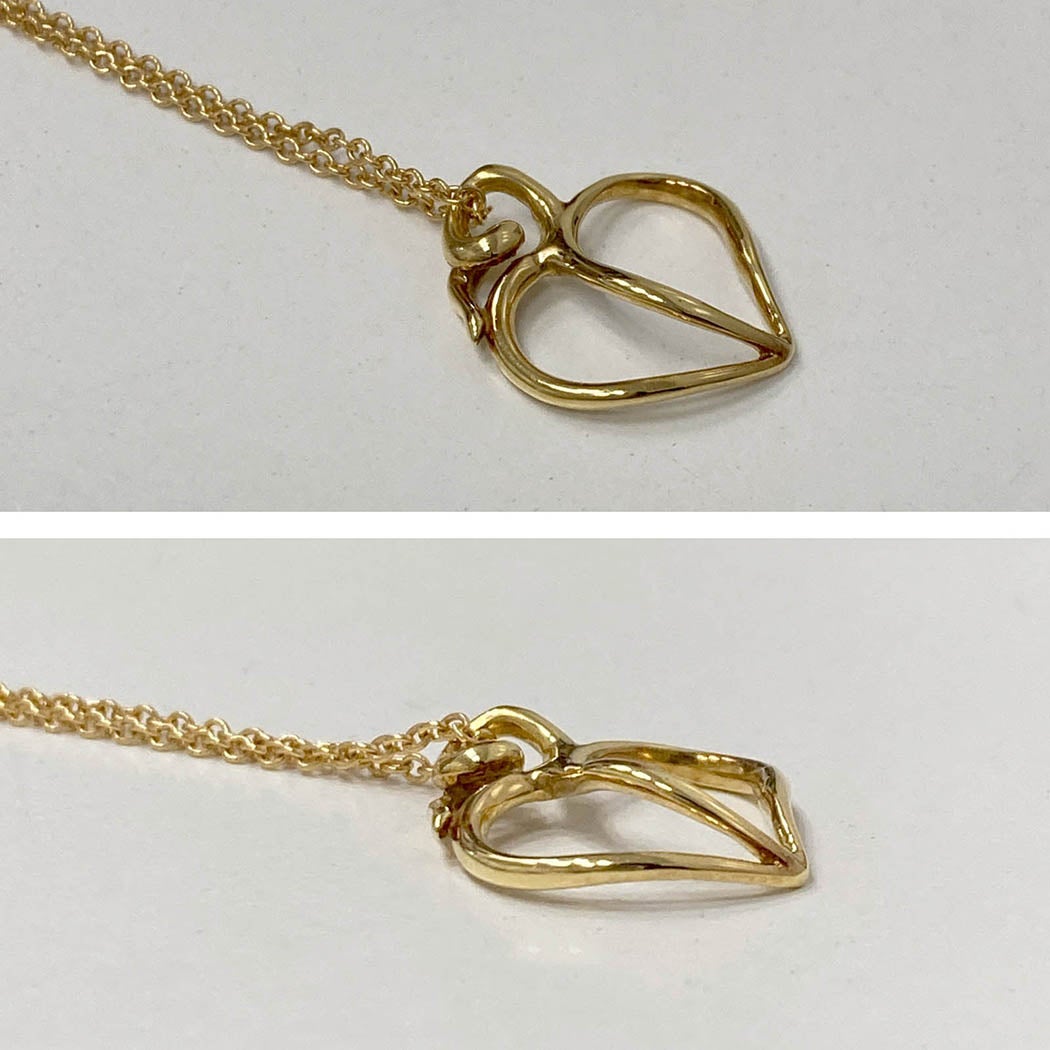 Tiffany&Co. アップルハートリーフネックレス 750 YG イエローゴールド