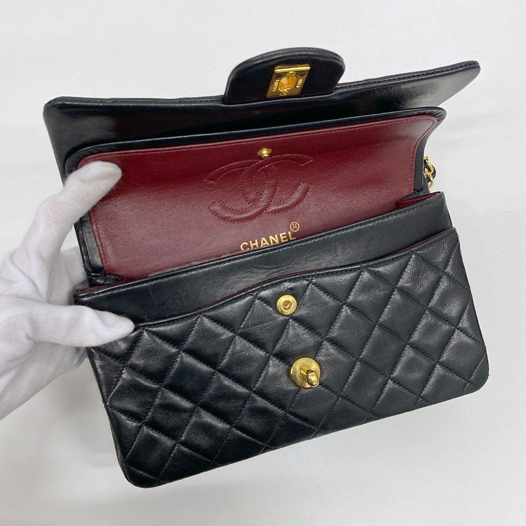 CHANEL マトラッセ 23cm A01113 Wフラップ チェーンショルダーバッグ