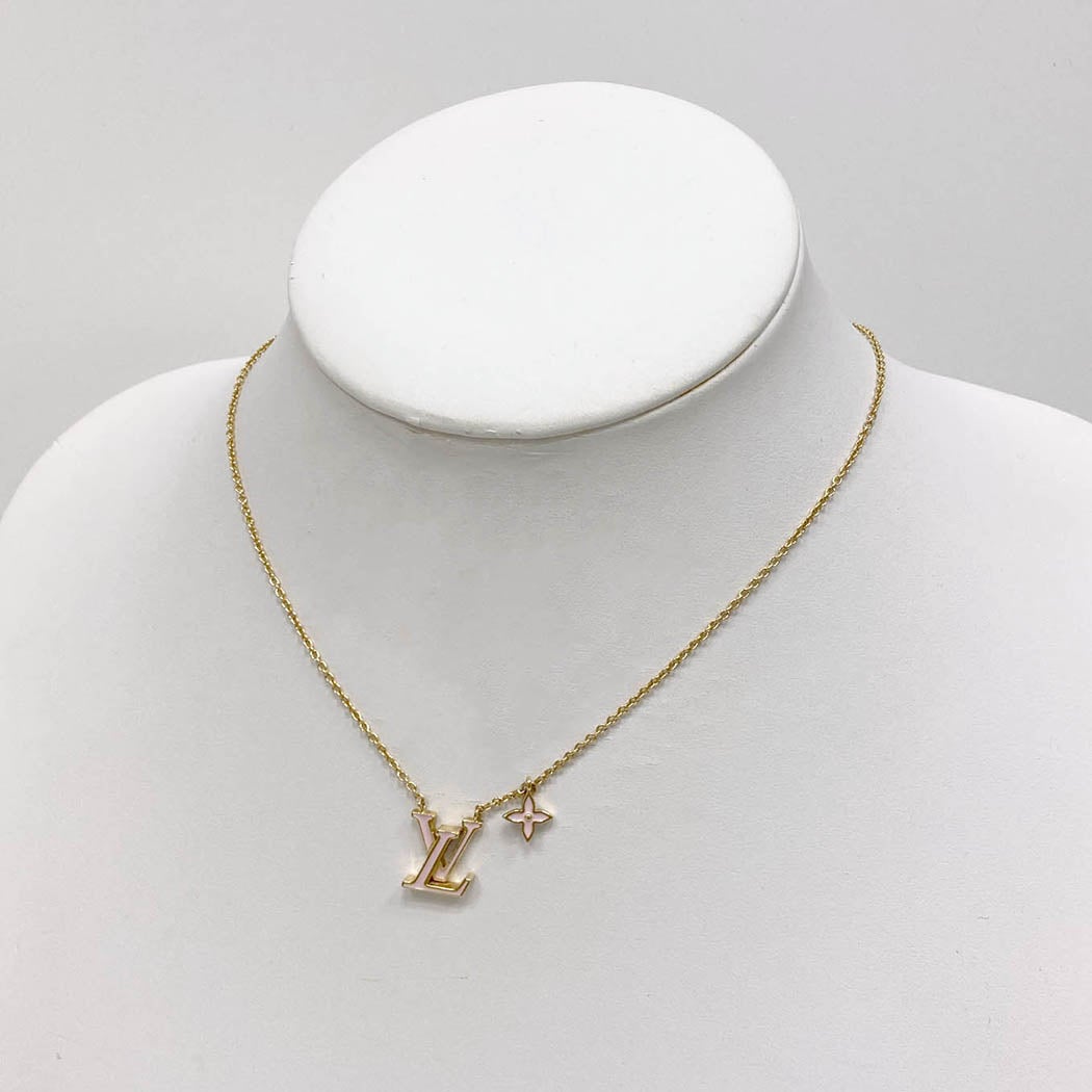 LOUIS VUITTON ネックレスLVアイコニック M01215 エナメル メタル