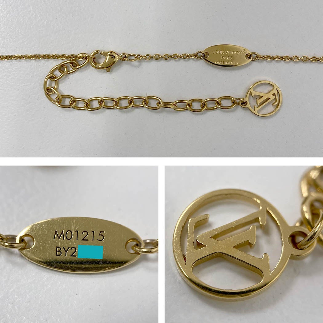 LOUIS VUITTON ネックレスLVアイコニック M01215 エナメル メタル