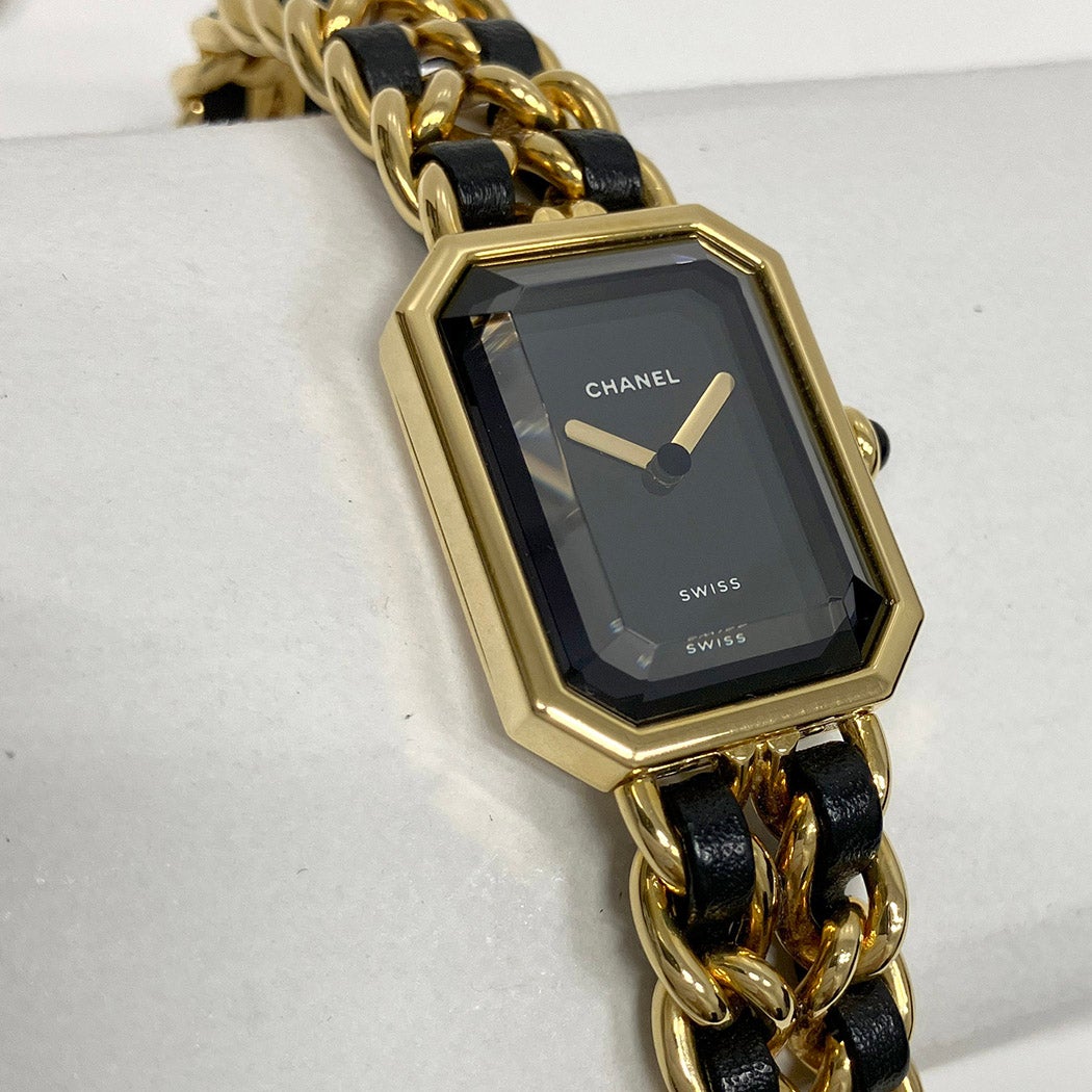 CHANEL プルミエール H0001 ベルトMサイズ OH済 クォーツ ゴールド