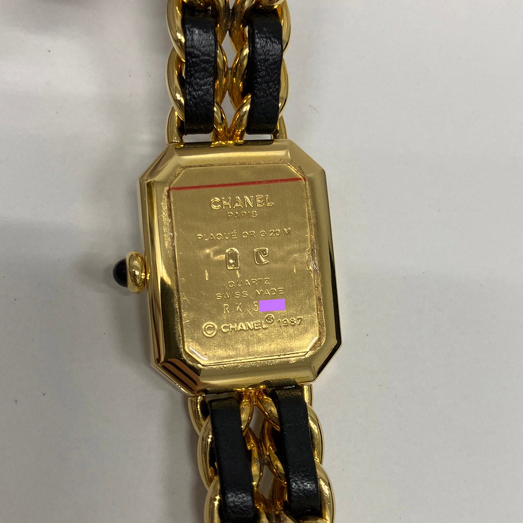 CHANEL プルミエール H0001 ベルトMサイズ OH済 クォーツ ゴールド
