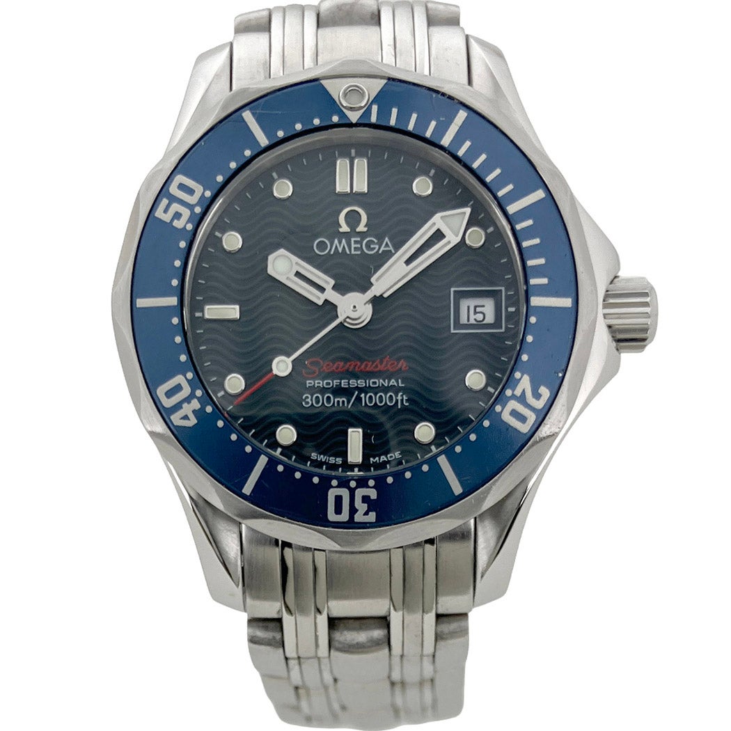 OMEGA シーマスター300 2224.80 電池交換済 仕上げ済 28mm 青文字盤
