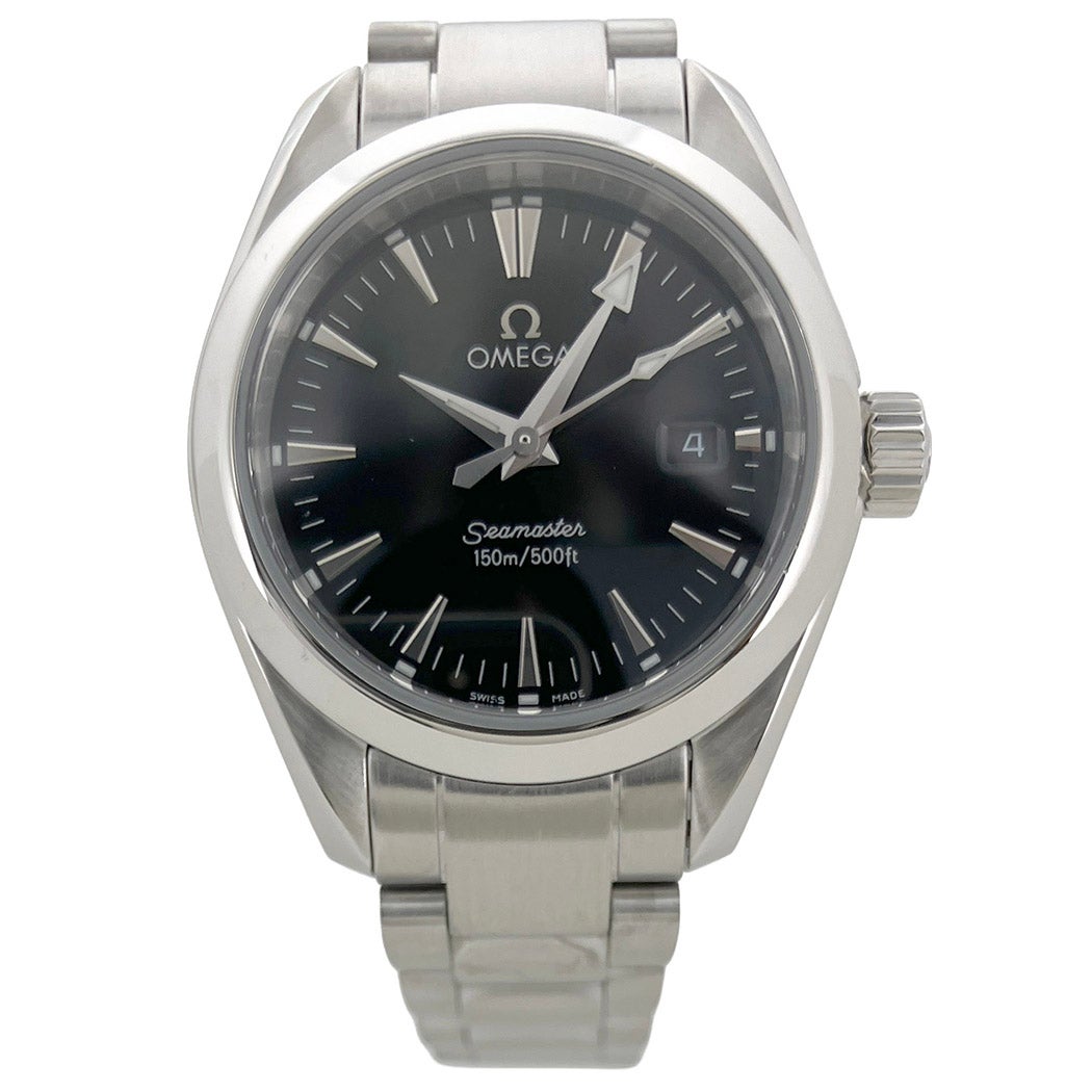 ☆極美品☆ オメガ シーマスター アクアテラ レディース 純正ブレス②コマ OMEGA シーマスター150M アクアテラ 2577.50 電池交換済 29.2mm