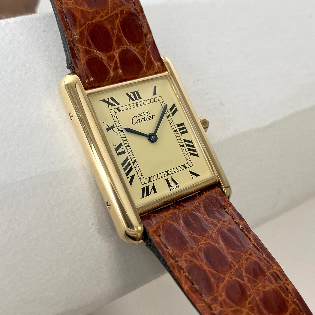 Cartier マストタンクLM 681006 ヴェルメイユ 電池交換済 クォーツ