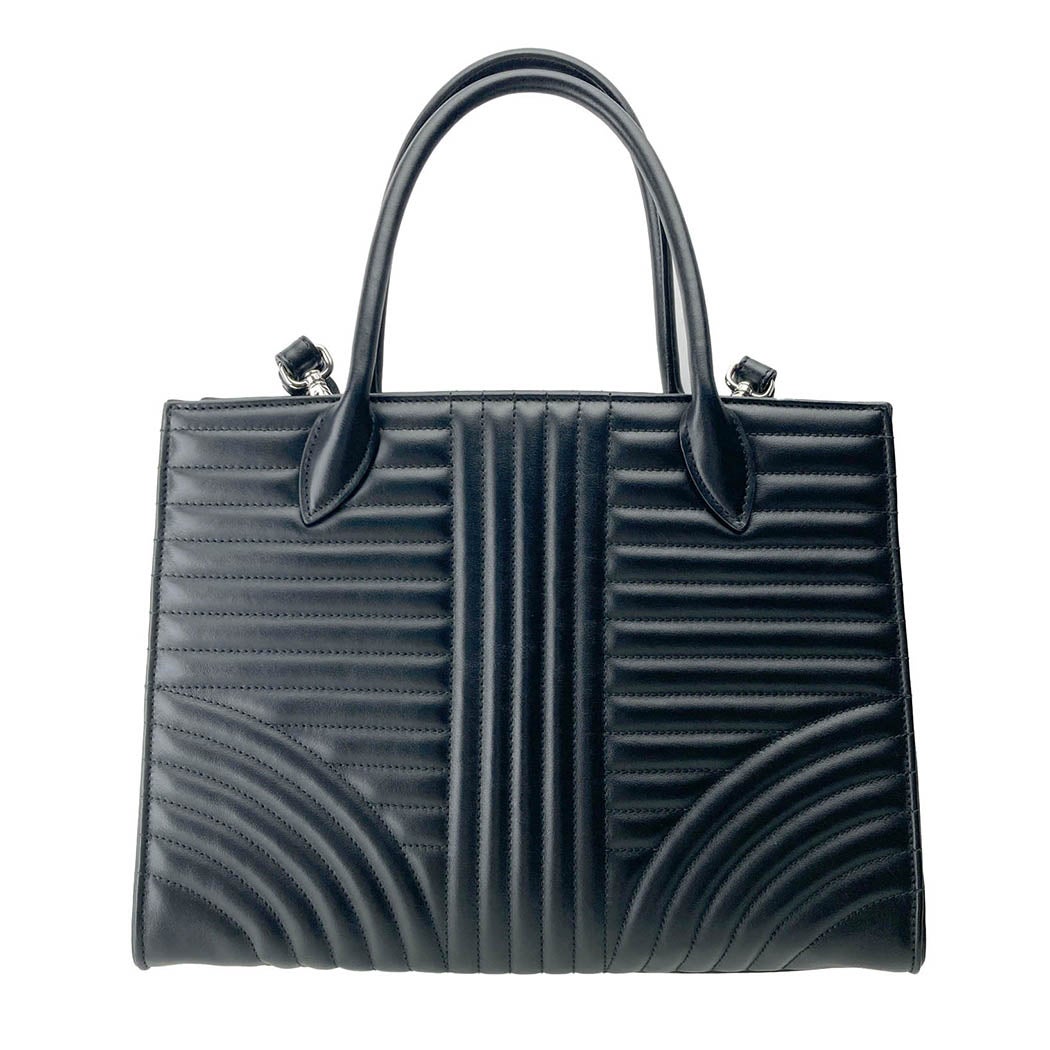 PRADA モノクロームバッグ 1BA156 ダイアグラム カーフ ブラック
