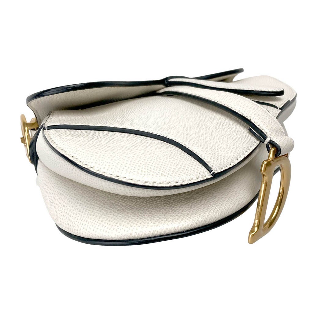 Christian Dior ミニサドルショルダーバッグ M0447CBAA ホワイト