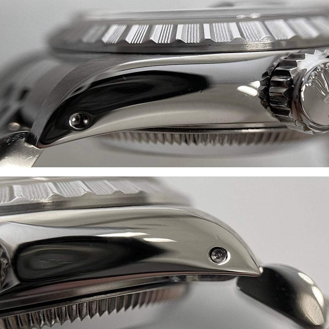 ROLEX オイスターパーペチュアルデイト 69240 OH済 26mm 黒文字盤